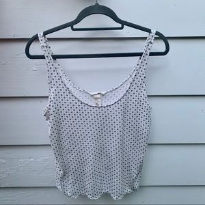 H&M white pattern tank top